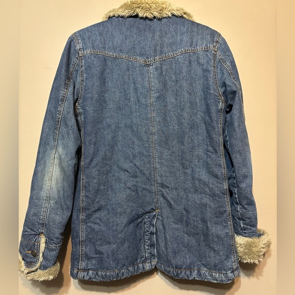 CAMPUS CREW Vintage Sherpa Lined Denim Jean Coat - Picture 3 of 4